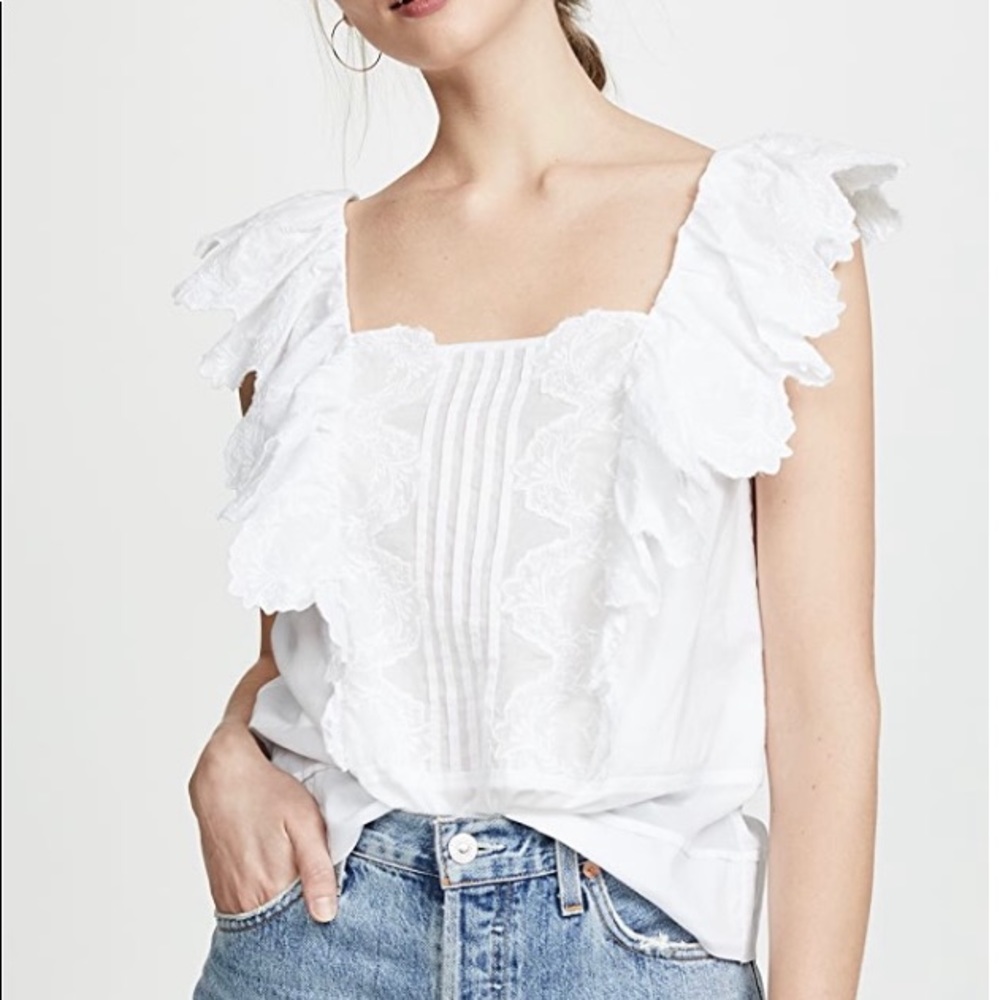 La Vie Rebecca Taylor. Mireille Embroidery Top.